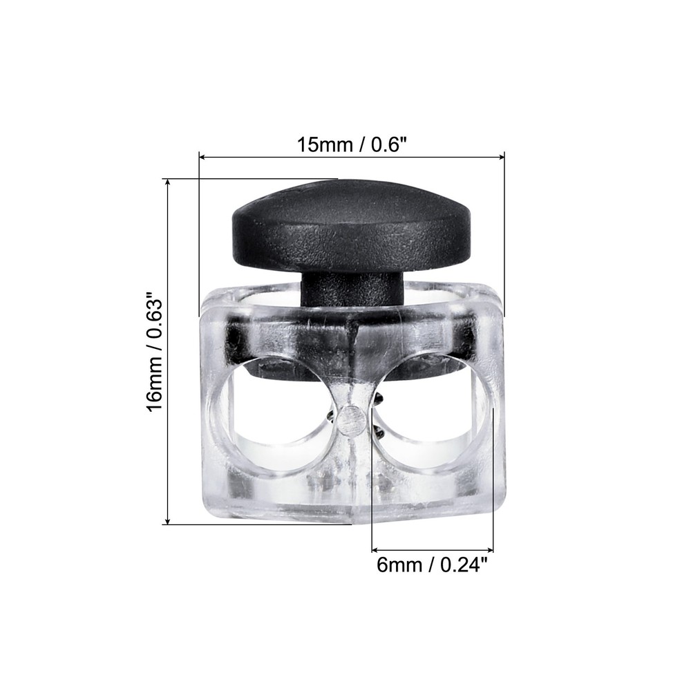 Cord Locks, 12 Set Hexagonal Spring Toggle Stopper, 3 Colors