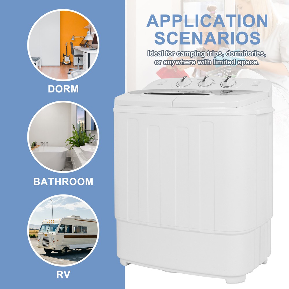 Compact Twin Tub Washing Machine Fast Dryer & Efficient Spin Washer Top Load