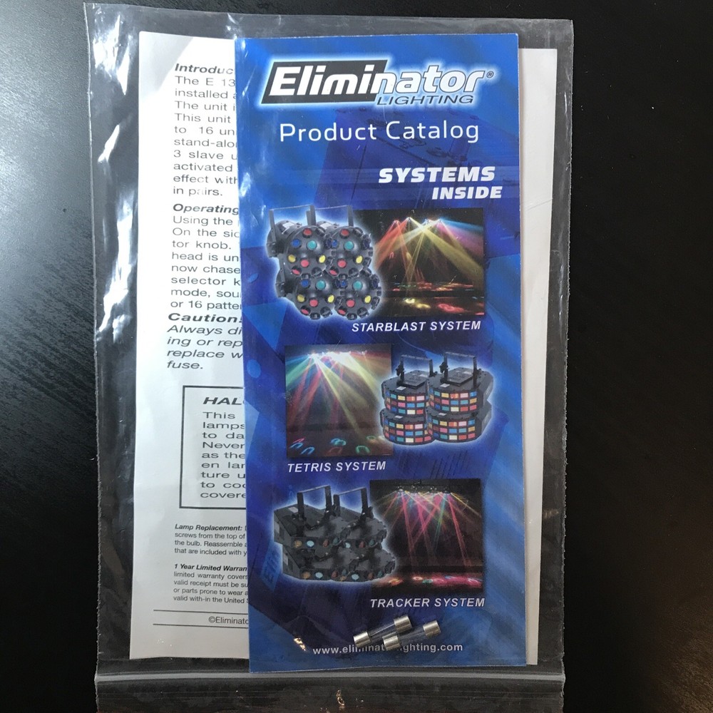 ELIMINATOR LIGHTING E145 ARRAY - Sound Controlled - Excellent Cond