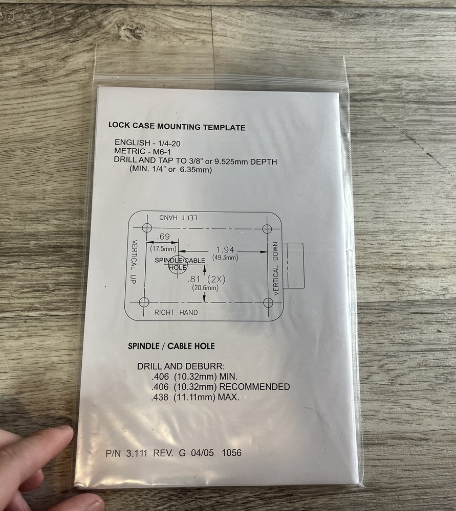 Kaba Mas Standard Digital Safe Lock 304265 Model 252 552 Manual Instructions