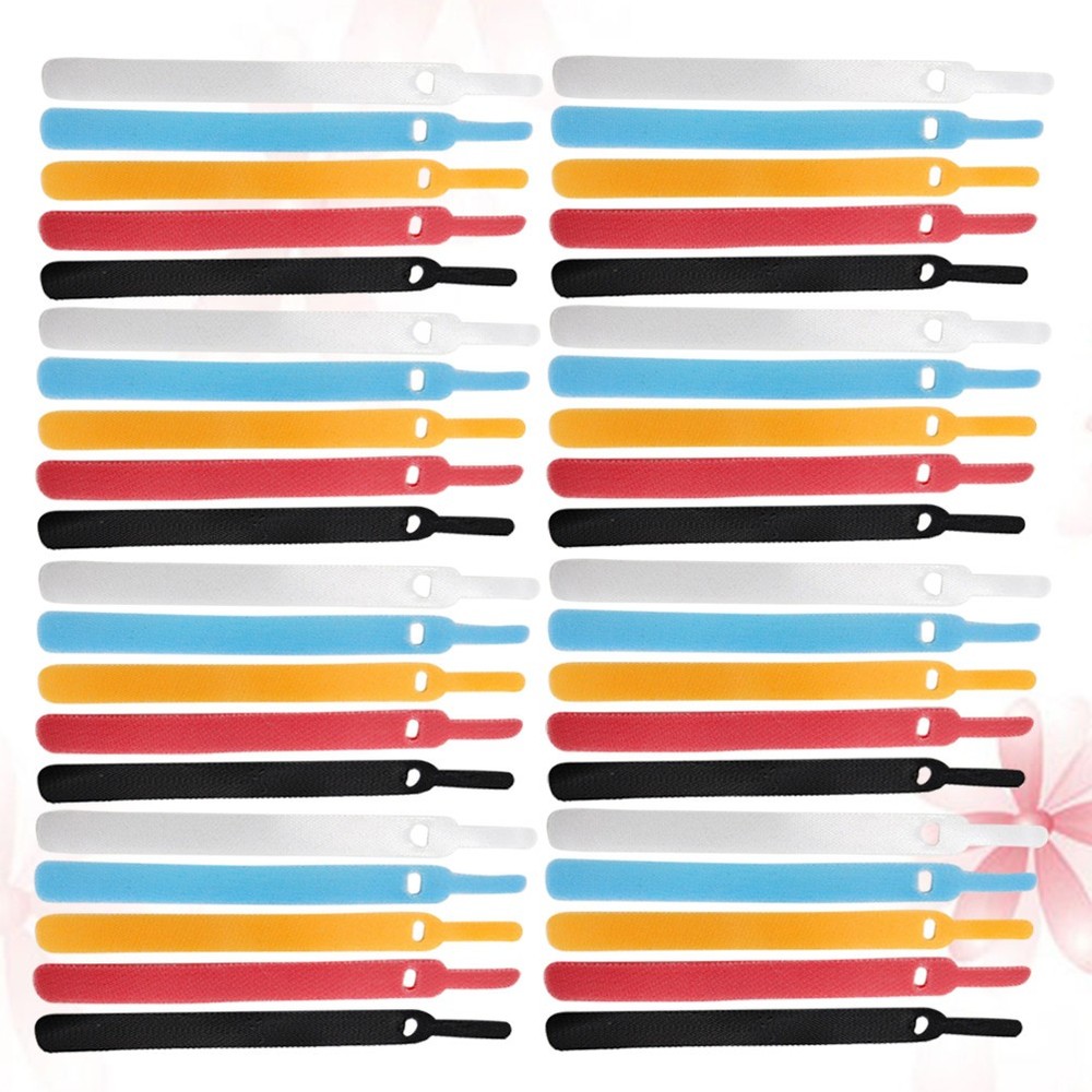 100 Pcs Nylon Cable Ties Sticker Type Power Cord Bundle Tool