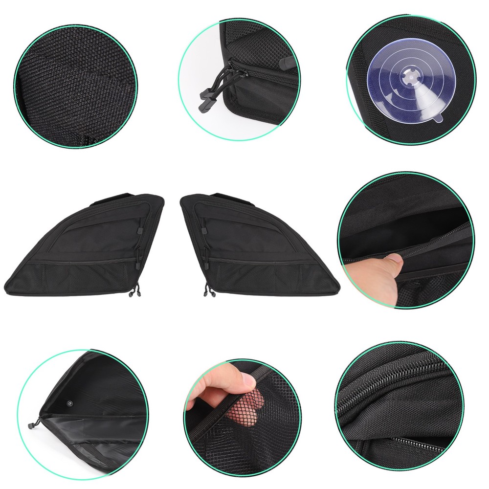 2PCS Black Tailgate Window Package Bag For Audi Q7 2016+
