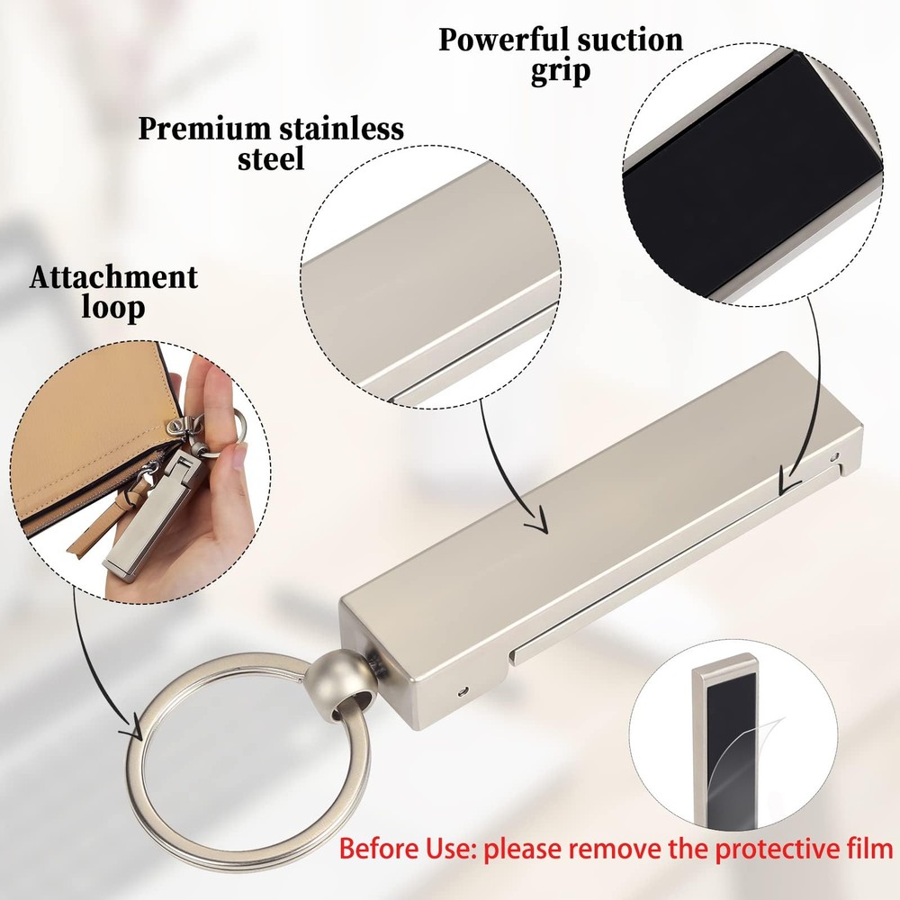 BULFULL Purse Hook for Table, Instant Bag Uniform size, Platinum