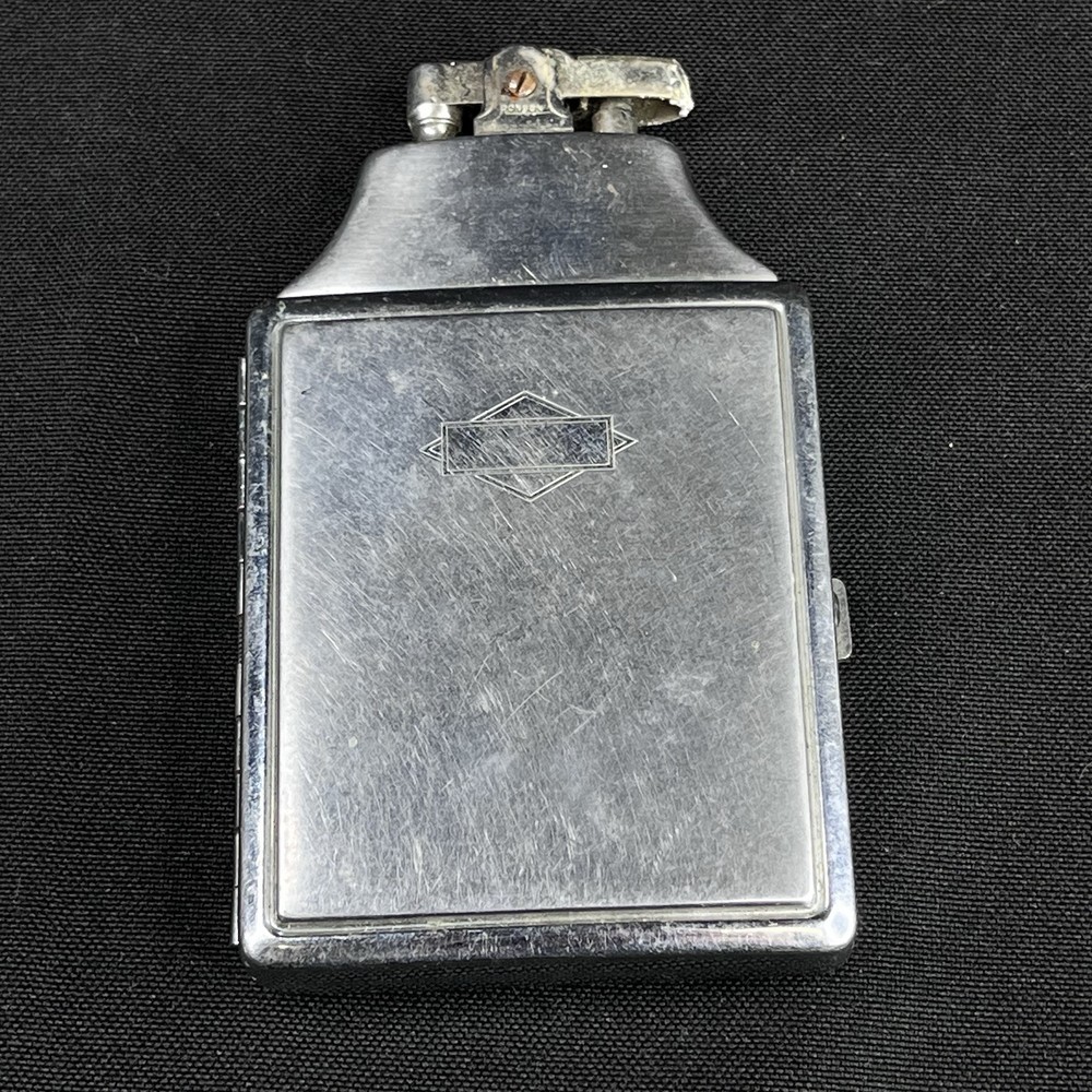 Vintage Ronson Combo Silver Cigarette Case With Lighter