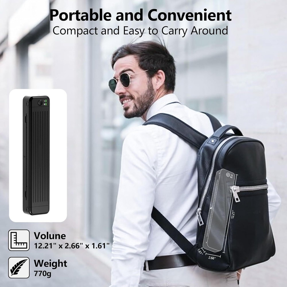 Phomemo P831 Portable Thermal Printer Bluetooth Support US Letter & A4 300DPI