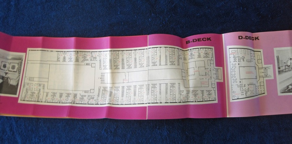 M/S EUROPA -- Fold-Out Deck Plans -- North German Lloyd