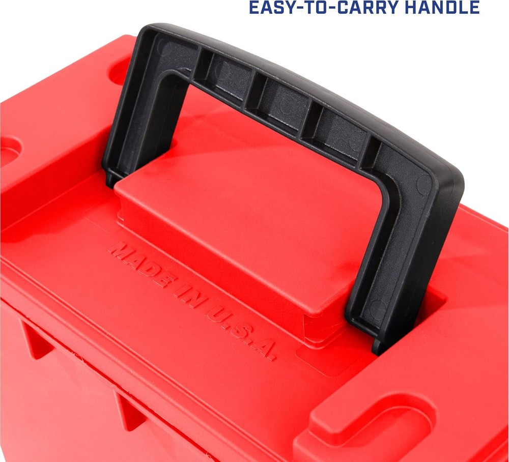 Sheffield 12636 Ammo Storage Box, Stackable .30 Cal Standard Single, Red