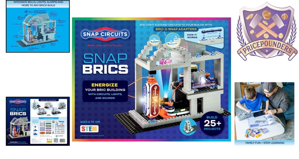 Construction & Electronics Kit STEM Learning 235 Pieces Snap Circuits Kids Ag...
