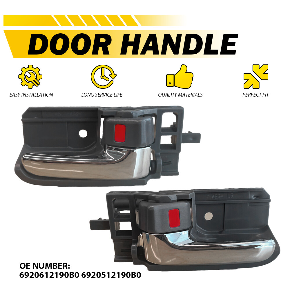 For 2003-2008 Toyota Corolla Inside Door Interior Handle Right Left Gray Chrome
