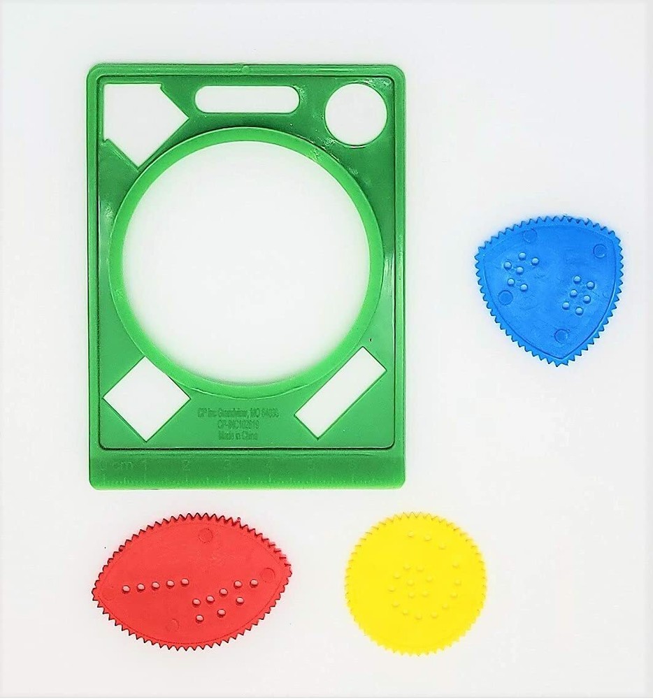 Solid Spiral Shape Plastic 4" Stencil Assortment (12 Pack) Ruller Drawing