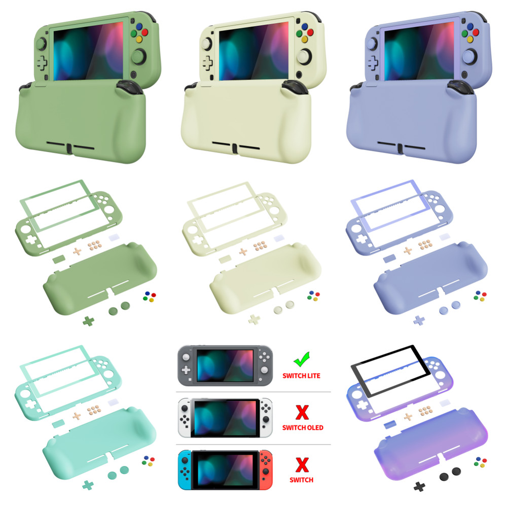 Hard Shell w/Screen Protector/Thumb Grip Button Caps for Nintendo Switch Lite