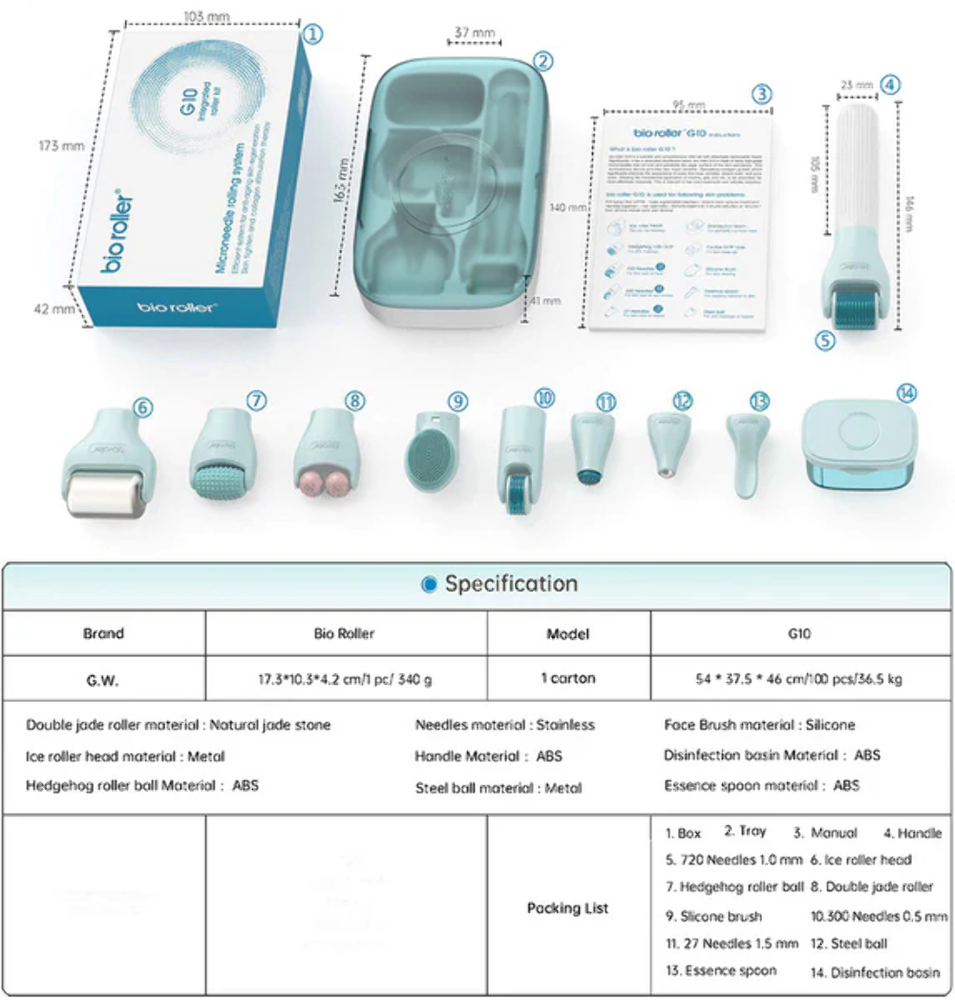 Bio Roller G10 10-in-1 Ultimate Microneedling Kit