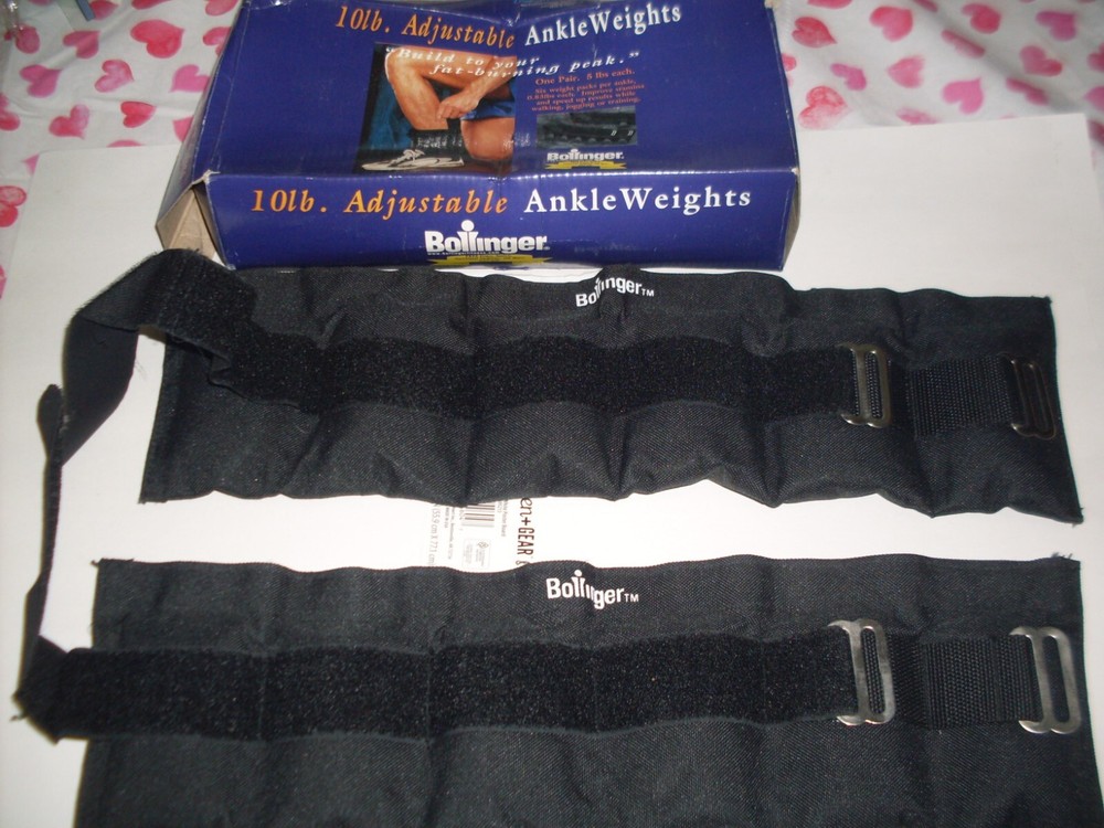 BOLLINGER Adjustable Ankle Weights, 5-Pound Pair (10 lb total)
