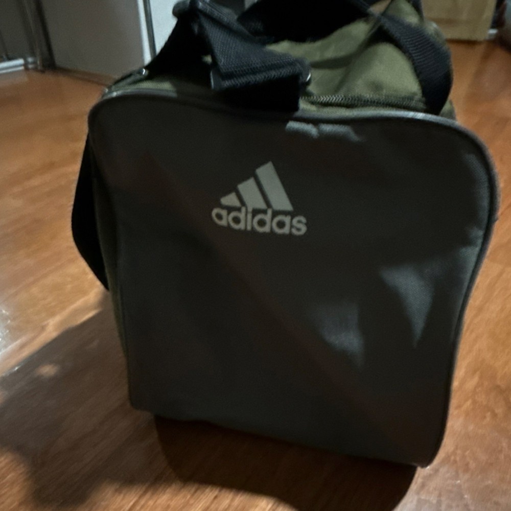 adidas Bowling Bag Green Black Gray Polyester Zipper Adjustable Strap Handle