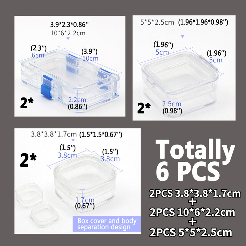 Denture Box Inlay Fragile Hinged Display Membrane Case 6 Pack  For False Teeth