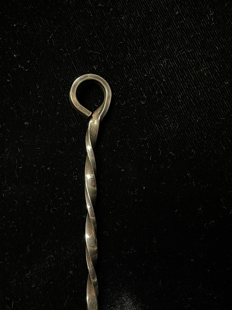 Vintage Sterling Twisted Handle Candle Snuffer 9.5” Long