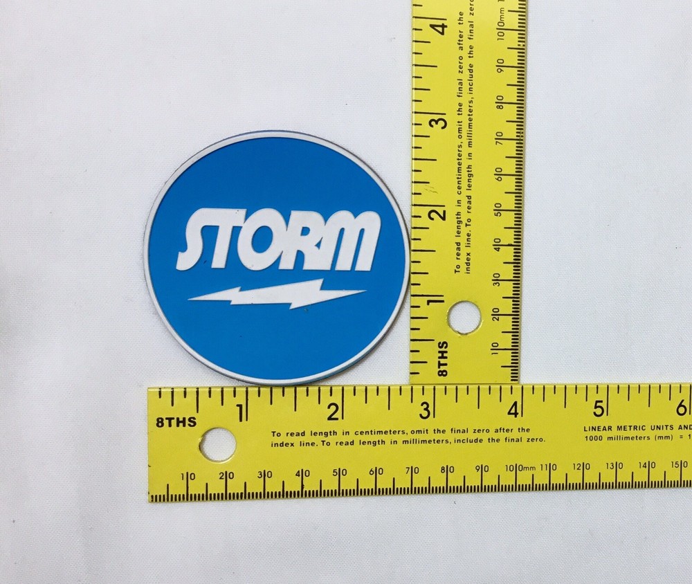 New Storm Round Bowling Patch (Blue and White)