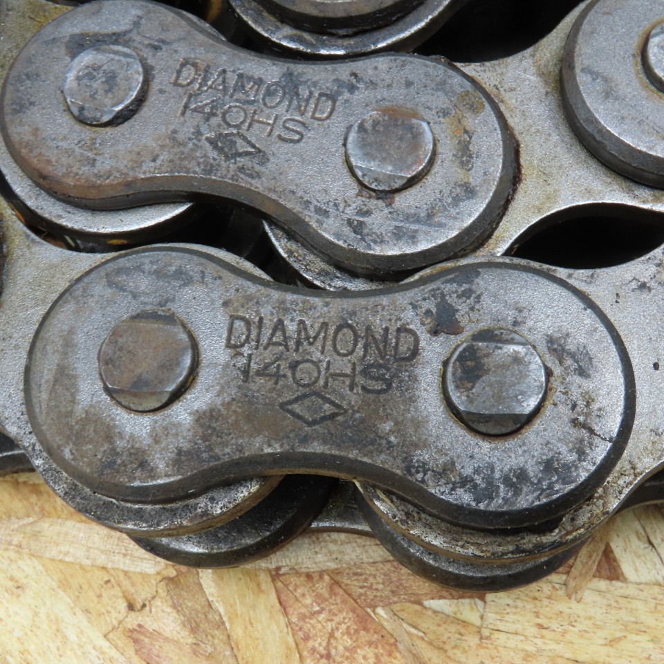 Diamond 140HS #140 Single Strand Riveted Roller Chain 10'