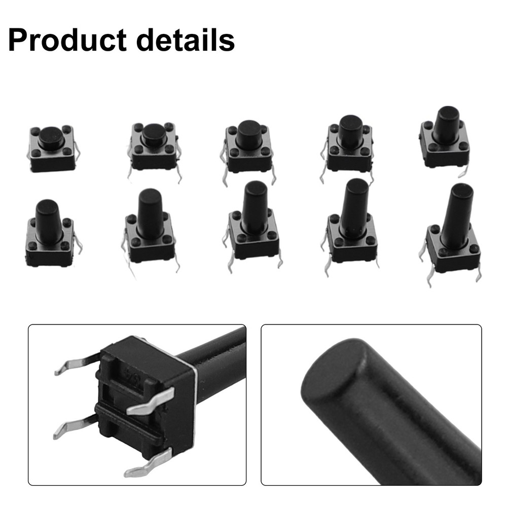 Organized Miniature Tactile Switch Collection for Electronics Projects