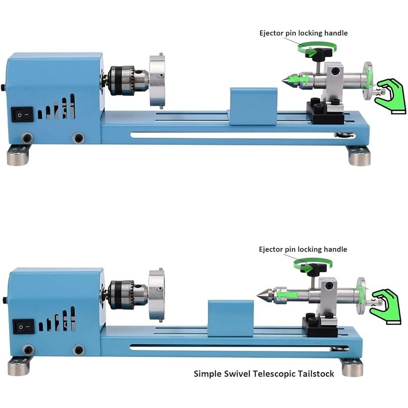 Mini Woodworking Lathe Easy DIY Beginners High Torque 96W Multi-Purpose Tools US