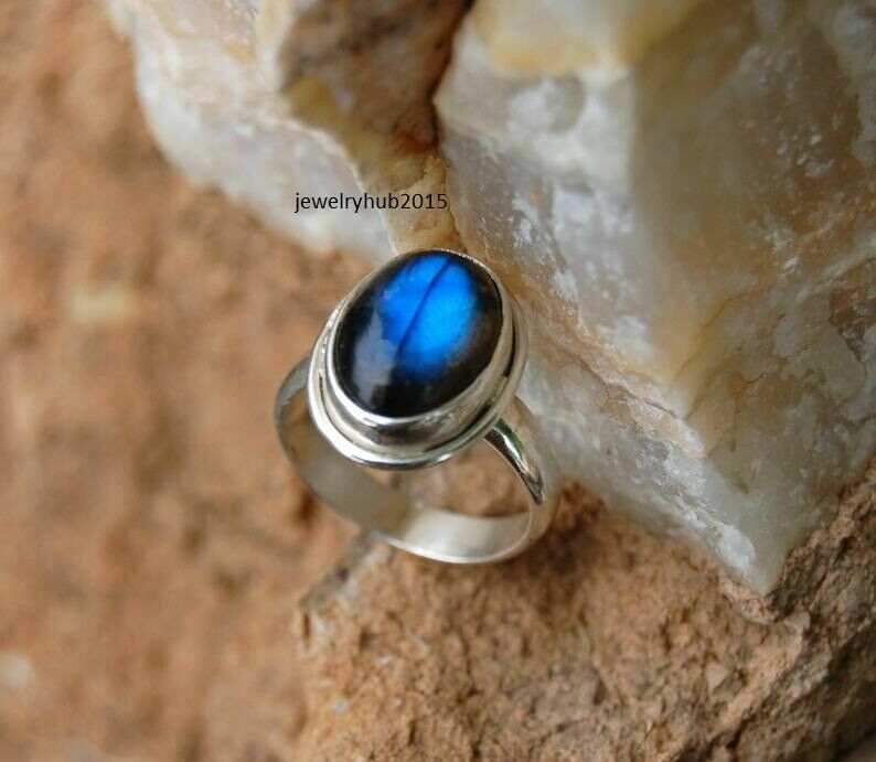 Labradorite Ring Solid 925 Sterling Silver Ring Band Ring Handmade Ring HYTIO546