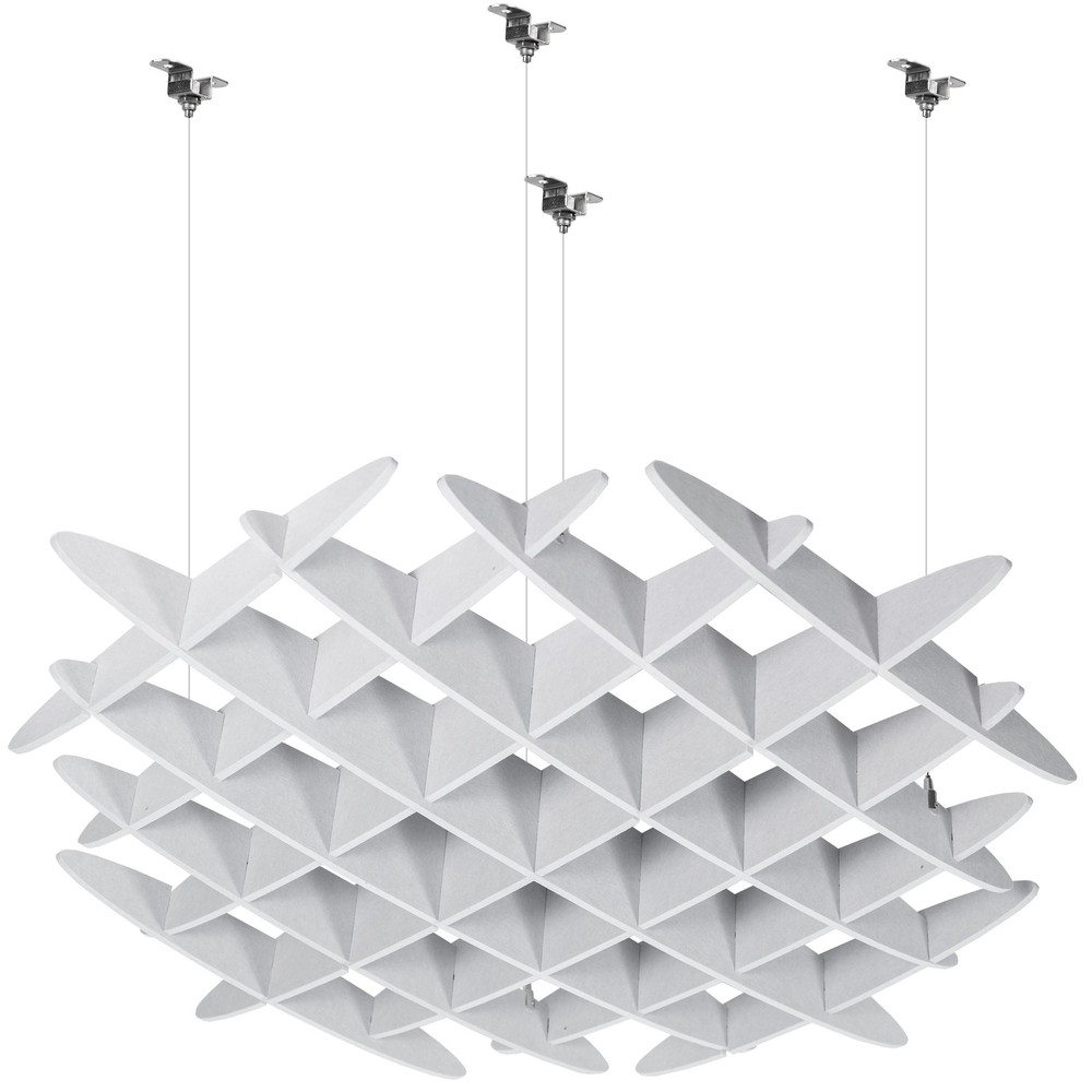 VIVO Light Gray Acoustic Ceiling Waffle Panel