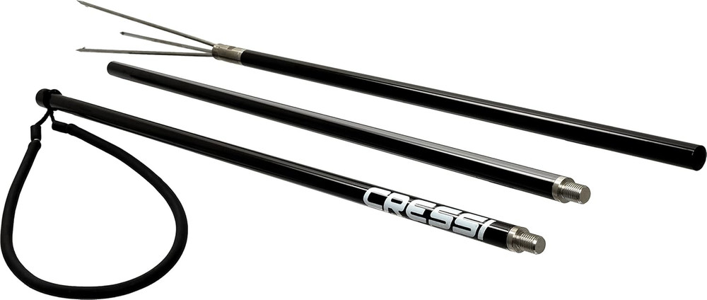 Cressi Aluminium Pole Spear, Black, 3 Pcs, 6.5 Ft