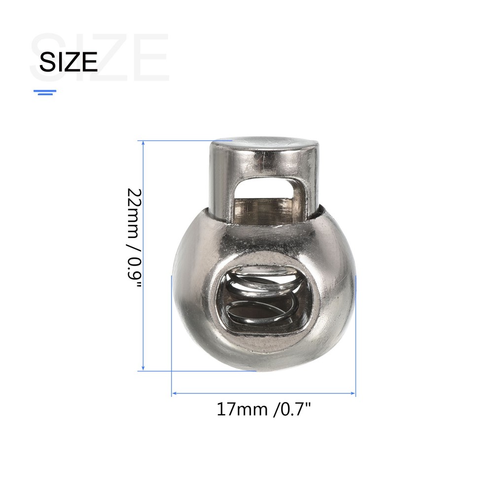 10pcs Plastic Cord Lock End Toggle Single Hole Spring Stopper Cord Stops