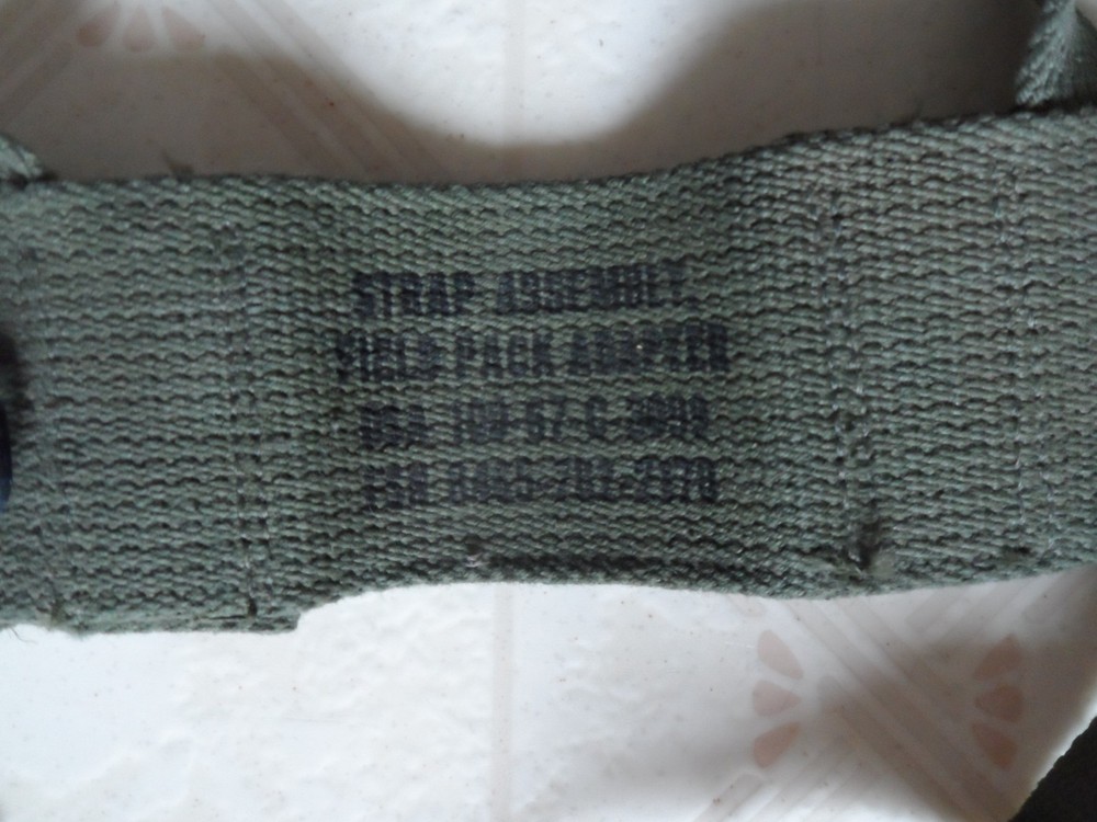 VINTAGE VN ERA STRAP ASSEMBLY FIELD PACK ASSEMBLY