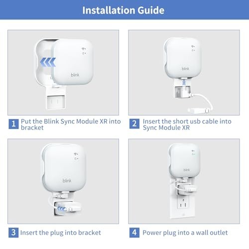 256GB MicroSD Card & Sync Module Mount, No-Drill for Blink Security Cameras, USB