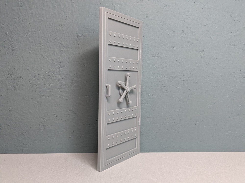 1/12 Scale Safe/Vault Door - Rectangular Prop for 6" action figure diorama