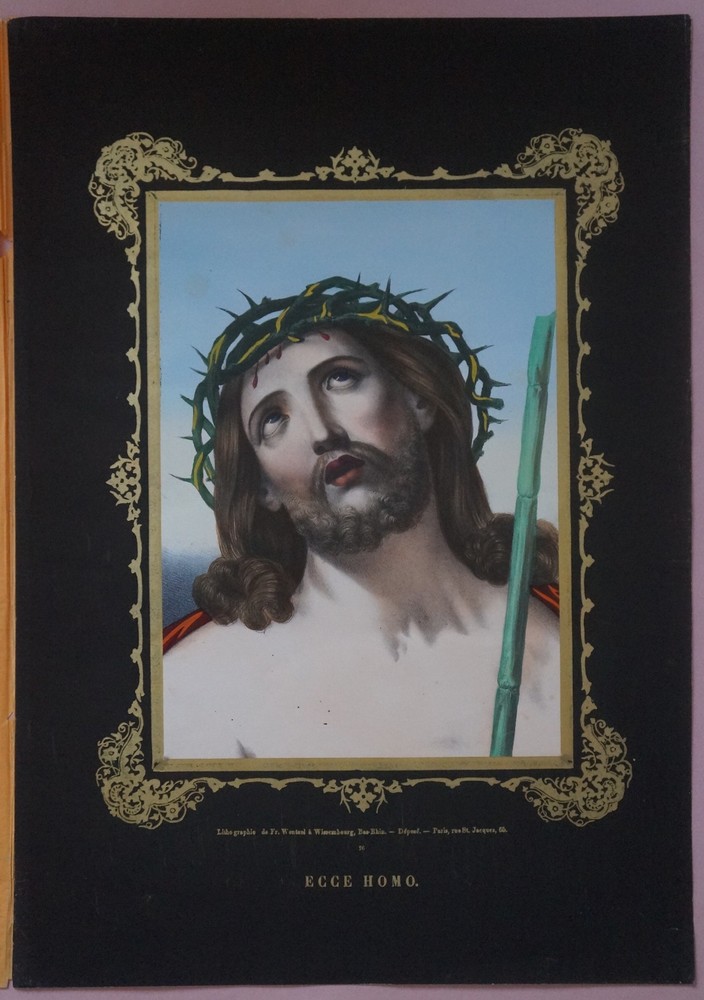 Lithograph XIXth - "ECCE HOMO" Wentzel Wissembourg