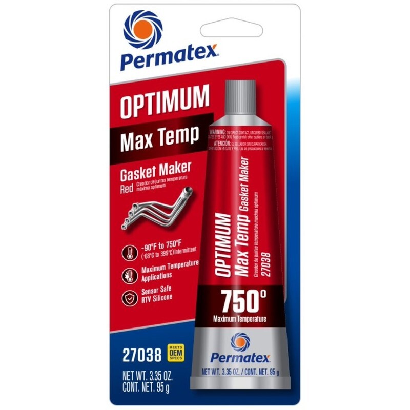 Permatex Optimum Max Temp Gasket Maker Red Max. Temp. 750° Sensor Safe 3.35 oz