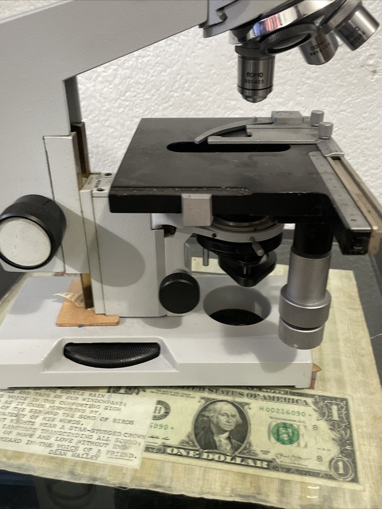 Microscope USSR Vintage Brand Omo With OBJECTIVES +