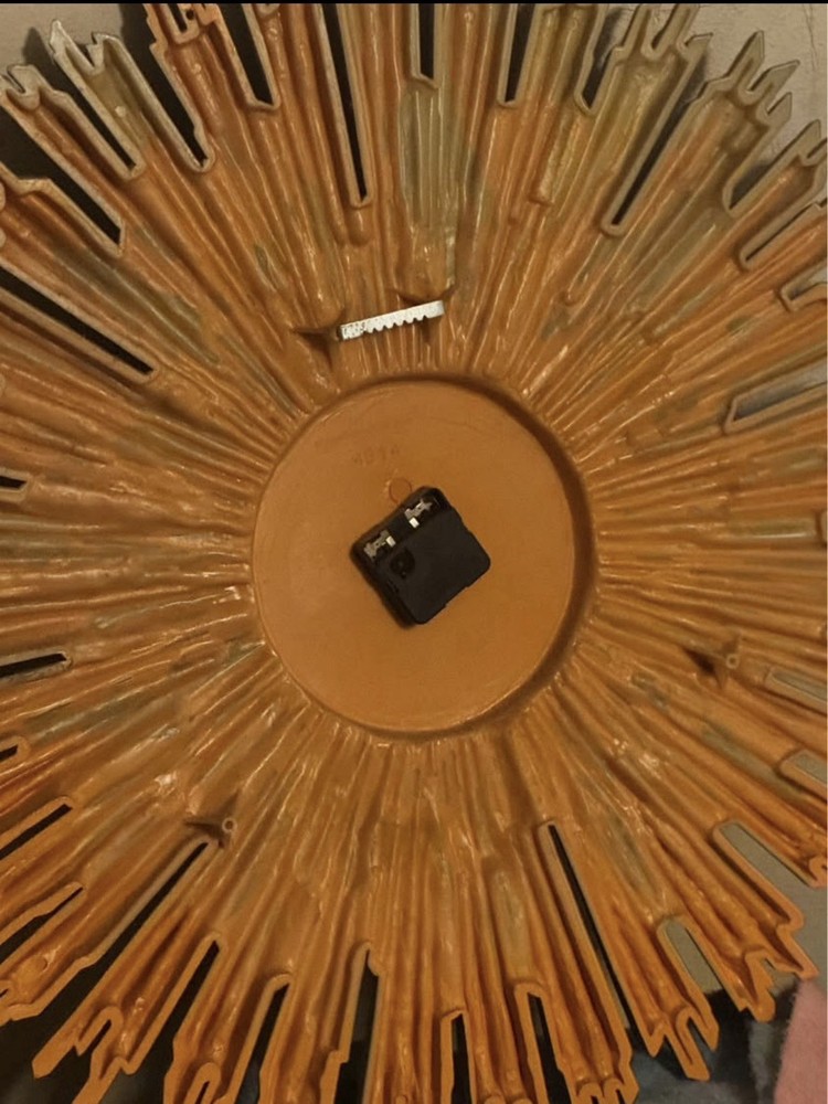New Haven Vintage Mid-Century Modern Sunburst Wall Clock