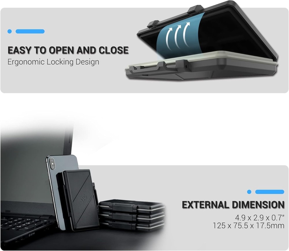 30 Slots Micro SD Card Case with Index Label, Water Resistant & Shockproof Micro