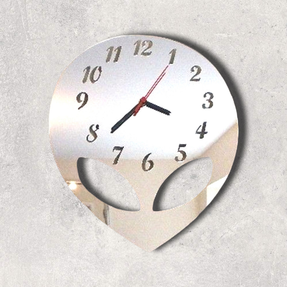 Alien Shaped Clocks - Many Colour Choices