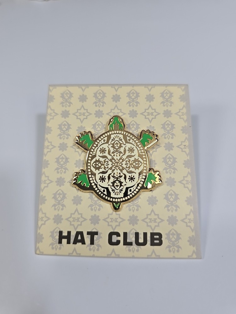 Turtle White Shell With Design Lapel Pin By Hat Club