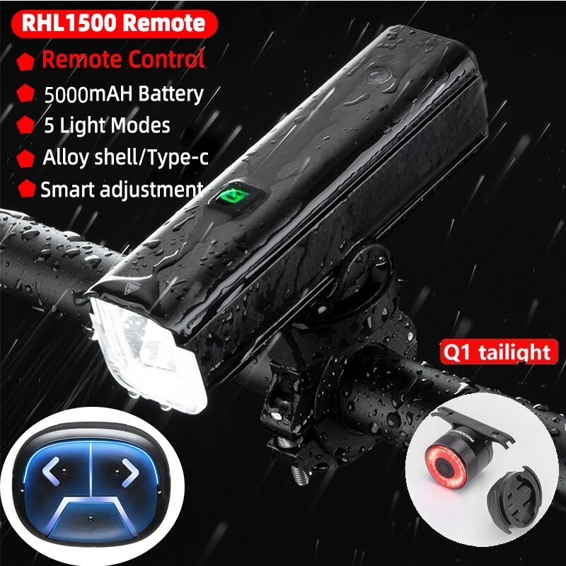 Bike Light Headlight Bicycle Handlebar FrontLamp MTB USB Rechargeable Flashlight
