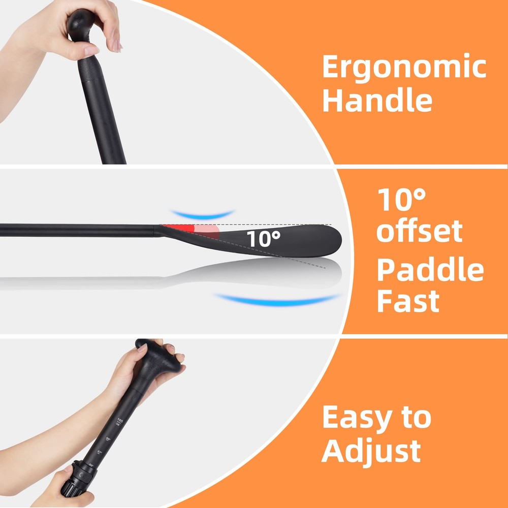 LEDONNE SUP Paddle Adjustable 4-Piece Stand UP 4-Pieces Black
