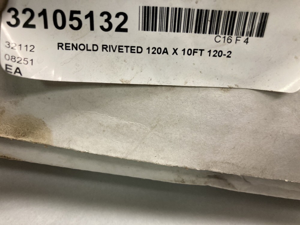 RENOLD,120A2X10FT,120-2 RIVETED ROLLER CHAIN x10FT