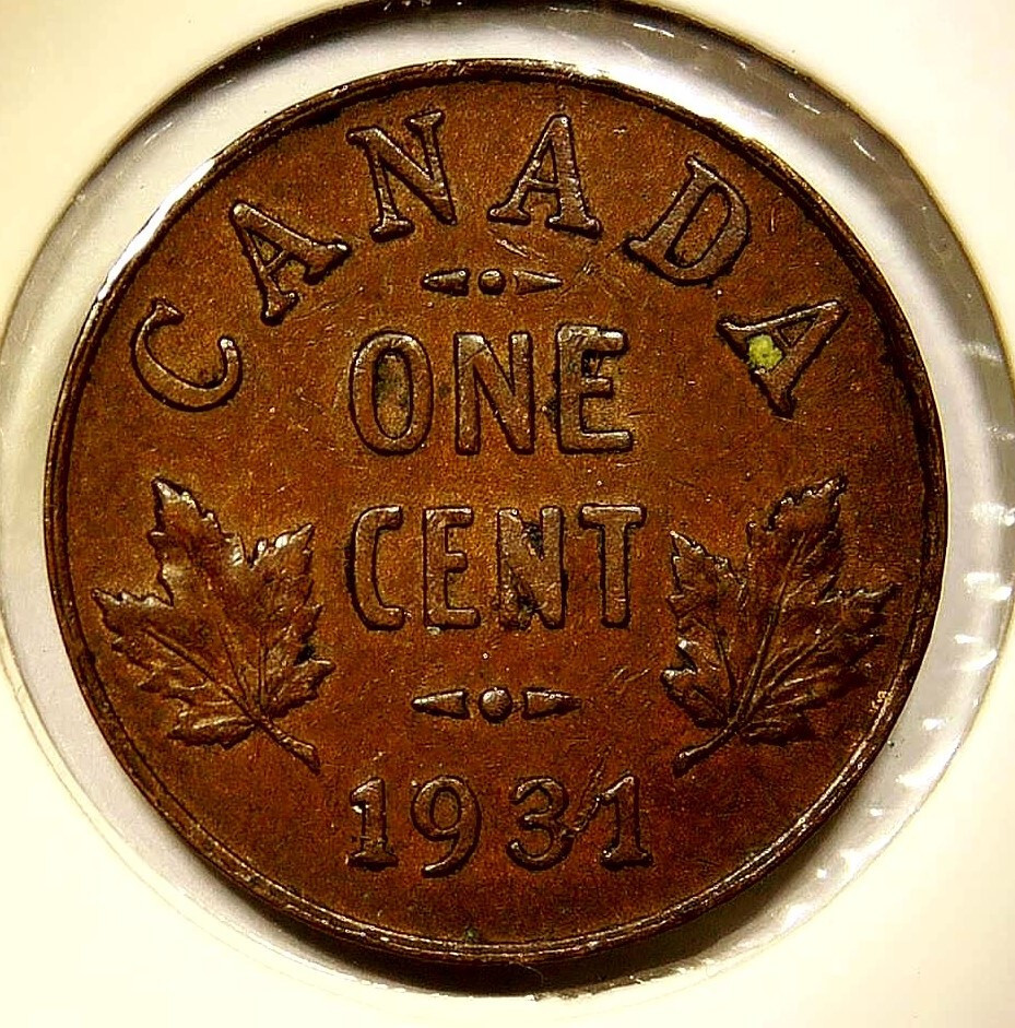 1931 Canada Small Cent King George V
