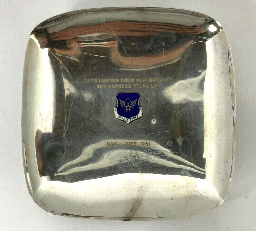 1961 US 8th Air Force Engraved Small Tray