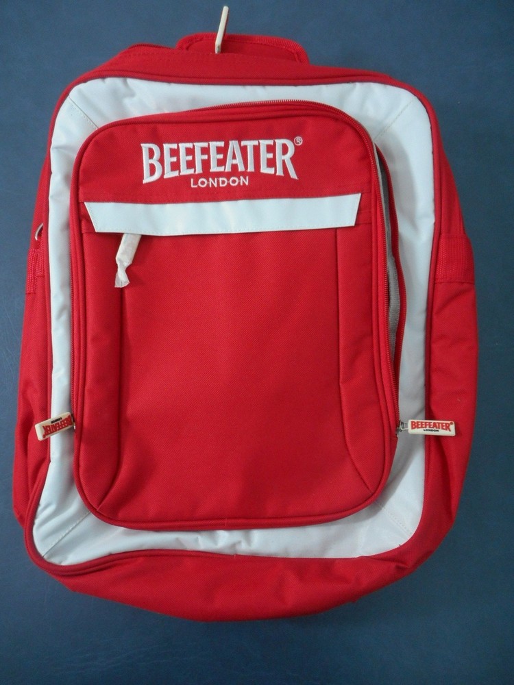 Beefeater London Backpack, Bag, Soft Sided Case Removable straps Advertising.