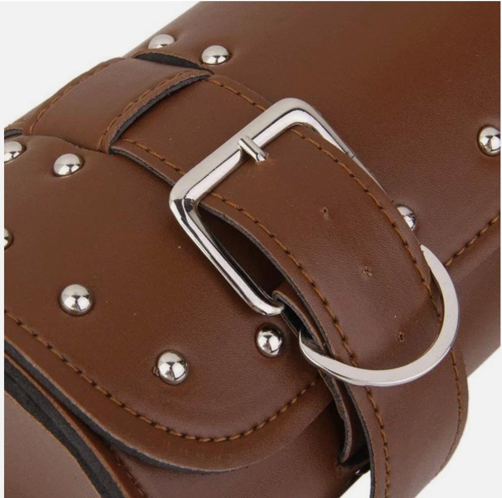 Motorcycle Front Fork Tool Bag PU Leather Handlebar Pouch Storage Saddle Bag Hot