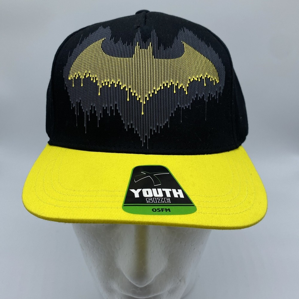🔥BATMAN Youth Hat Baseball Ball Cap Adjustable SNAPBACK Flat Billed DC Comics🔥