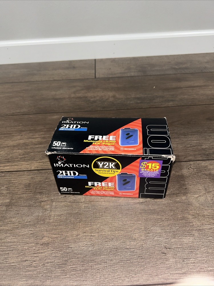 New Imation 2HD IBM Formatted Diskettes 47-Pack Open Box