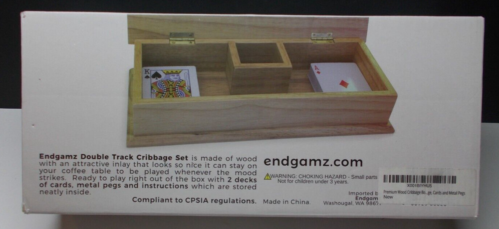 Endgamz Cribbage Set Double Track Noncontinuous 2 Player