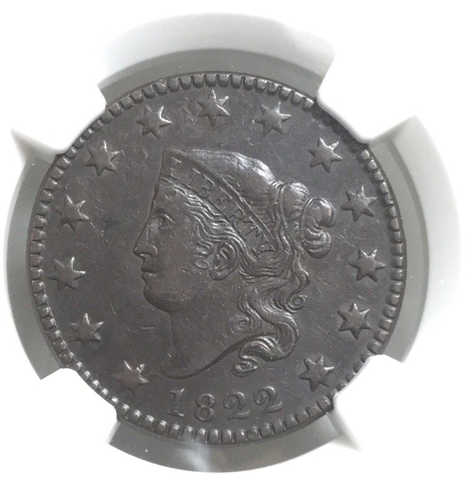 1822 Large Cent NGC XF Extra Fine Nice Details
