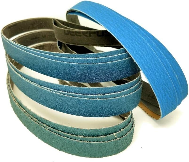 Premium 3/8" x 13" Zirconia Sanding Belts – Versatile 16-Pack for DIY Projects